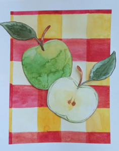 De Kleine Tekenschool - Workshop Fruit collage van waterverf
